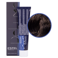 ESTEL Deluxe Краска-уход 4/70 Шатен коричневый для седины , 60 мл