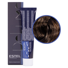 ESTEL Deluxe Краска-уход 5/70 Светлый шатен коричневый для седины , 60 мл