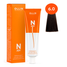 OLLIN N-JOY - Перманентная крем-краска для седины 6/0 Темно-русый, 100 мл OLLIN N-JOY - Перманентная крем-краска для седины 6/0 Темно-русый, 100 мл