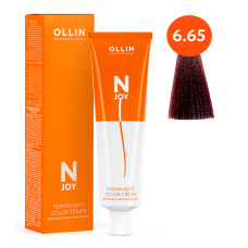 OLLIN N-JOY - Перманентная крем-краска для седины 6/65 Темно-русый красно-махагоновый, 100 мл OLLIN N-JOY - Перманентная крем-краска для седины 6/65 Темно-русый красно-махагоновый, 100 мл