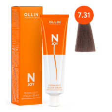 OLLIN N-JOY - Перманентная крем-краска для седины 7/31 Русый золотисто-пепельный, 100 мл OLLIN N-JOY - Перманентная крем-краска для седины 7/31 Русый золотисто-пепельный, 100 мл