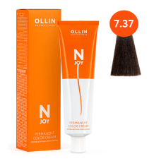 OLLIN N-JOY - Перманентная крем-краска для седины 7/37 Русый золотисто-коричневый, 100 мл OLLIN N-JOY - Перманентная крем-краска для седины 7/37 Русый золотисто-коричневый, 100 мл