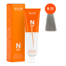 OLLIN N-JOY - Перманентная крем-краска для седины 9/11 Блондин интенсивно-пепельный, 100 мл