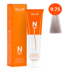 OLLIN N-JOY - Перманентная крем-краска для седины 9/75 Блондин коричнево-махагоновый, 100 мл