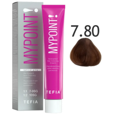 TEFIA My Point Крем-краска для волос 7/80 Блондин коричневый для седины, 60 мл